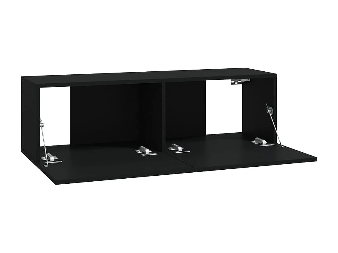 Assumption  Meubles TV muraux 4 pcs Noir 100x30x30 cm