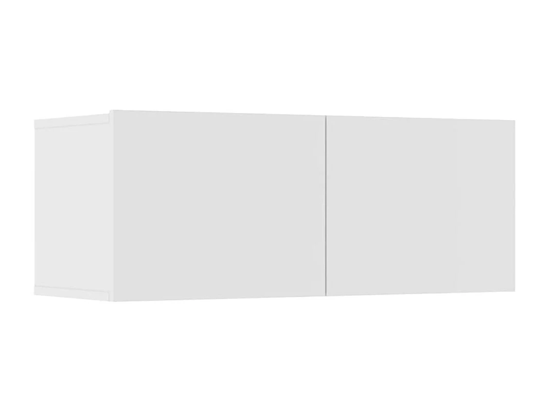 Myjor  Ensemble de meubles TV 8 pcs Blanc Bois d'ingénierie