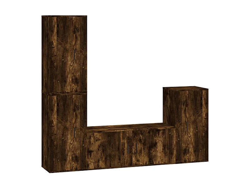 Nîmes  Ensemble de meubles TV 4 pcs Chêne fumé Bois d'ingénierie