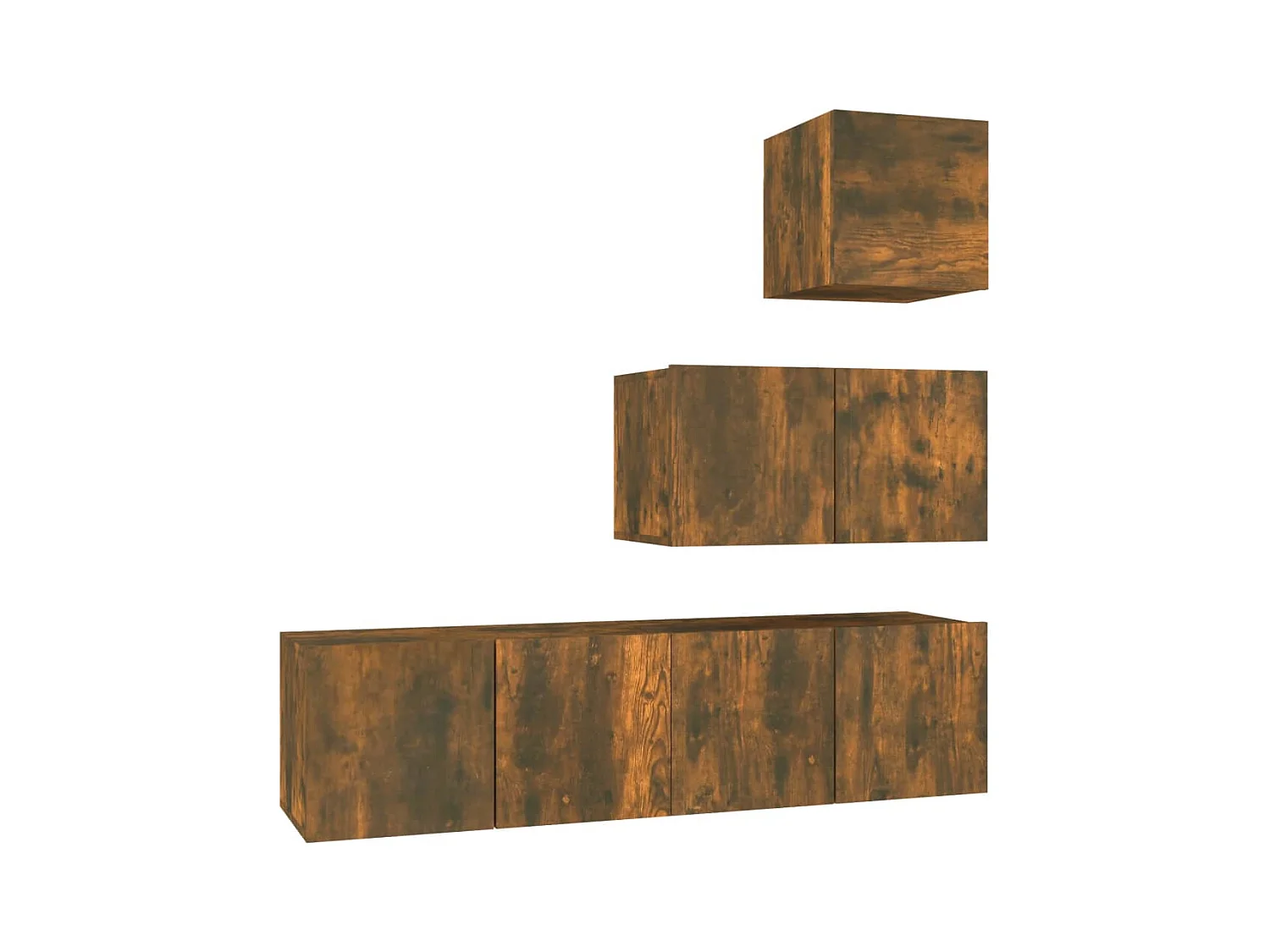 Jean-Louis  Ensemble de meubles TV 4 pcs Chêne fumé Bois d'ingénierie