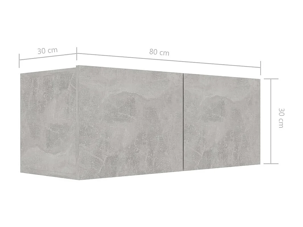 Antelope  Ensemble de meubles TV 4 pcs Gris béton Bois d'ingénierie