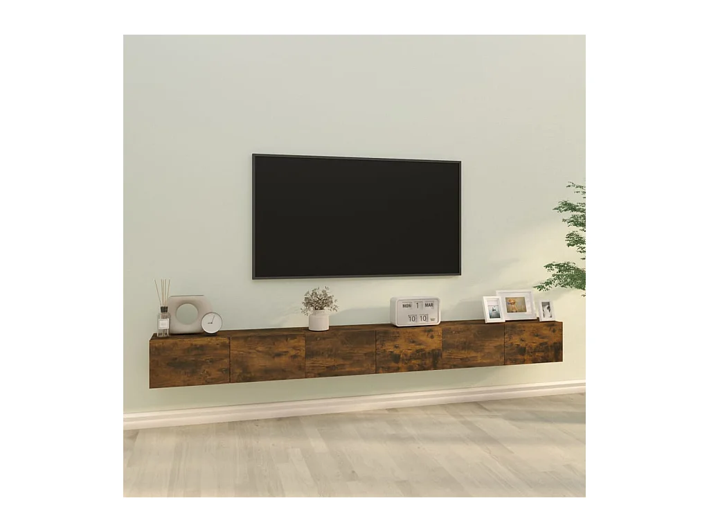 Batesburg-Leesville  Ensemble de meubles TV 3 pcs Chêne fumé Bois d'ingénierie