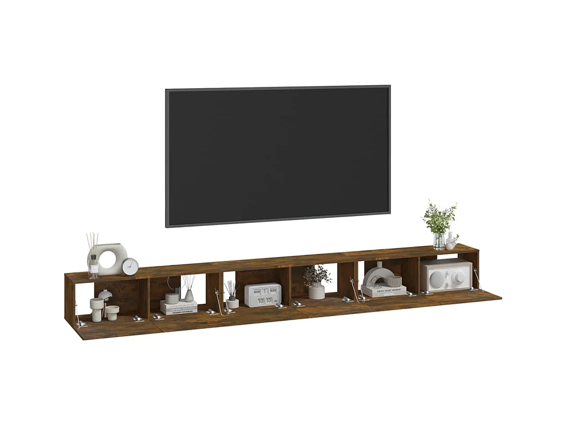 Batesburg-Leesville  Ensemble de meubles TV 3 pcs Chêne fumé Bois d'ingénierie