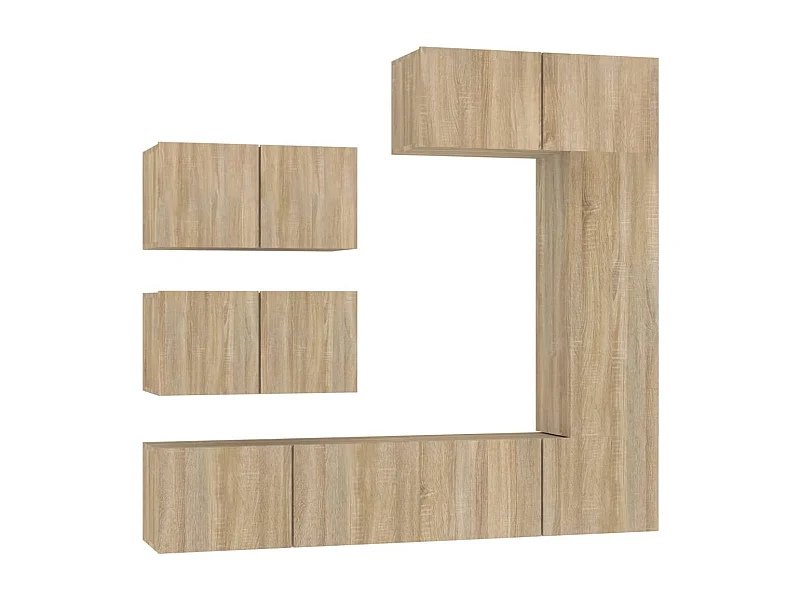 Garden Furniture -  Ensemble de meubles TV 6 pcs Chêne sonoma Bois d'ingénierie