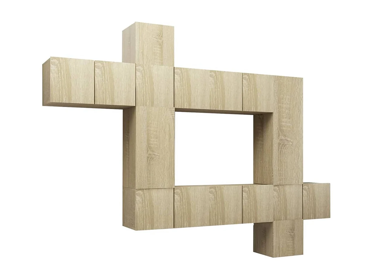 Bradbury  Ensemble de meubles TV 10 pcs Chêne sonoma Bois d'ingénierie