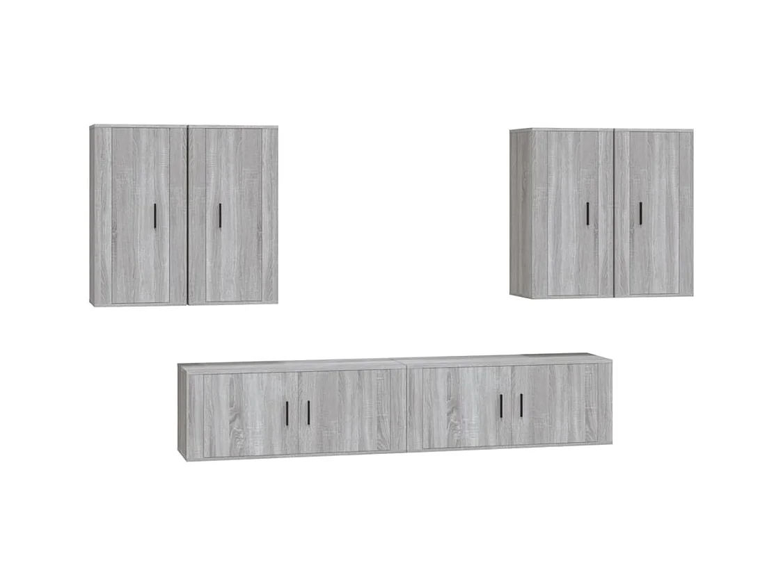 Fryldis  Ensemble de meubles TV 6 pcs Sonoma gris Bois d'ingénierie