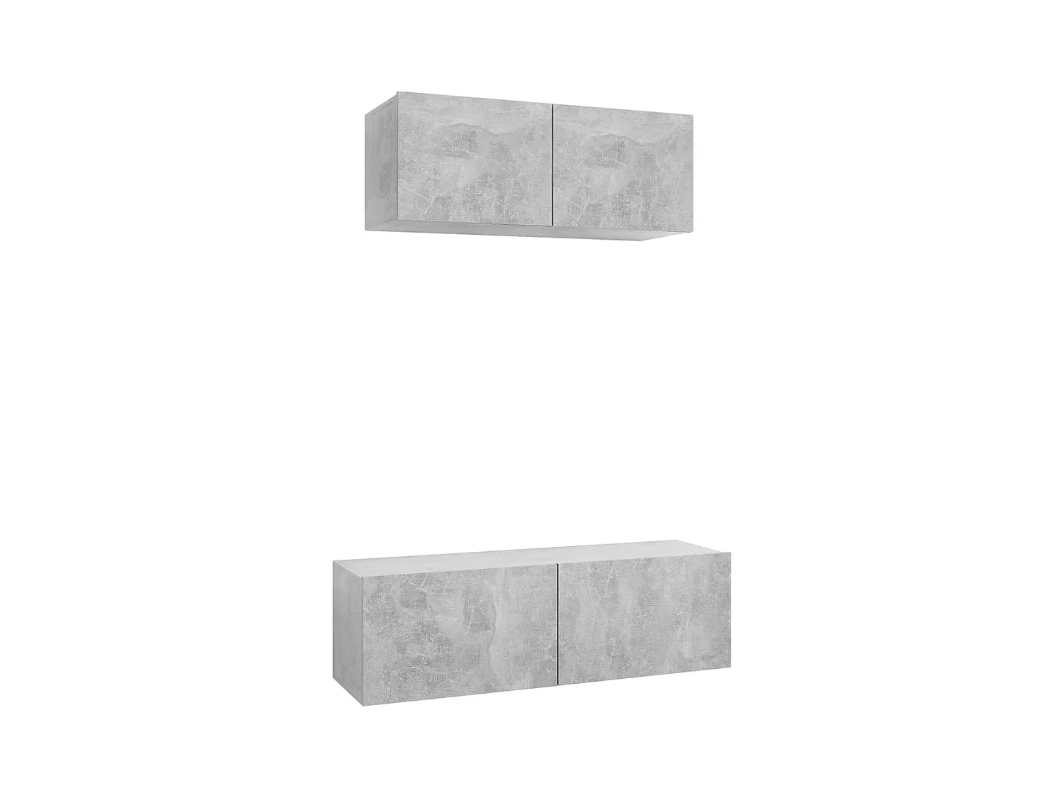 Olivia  Ensemble de meubles TV 2 pcs Gris béton Bois d'ingénierie