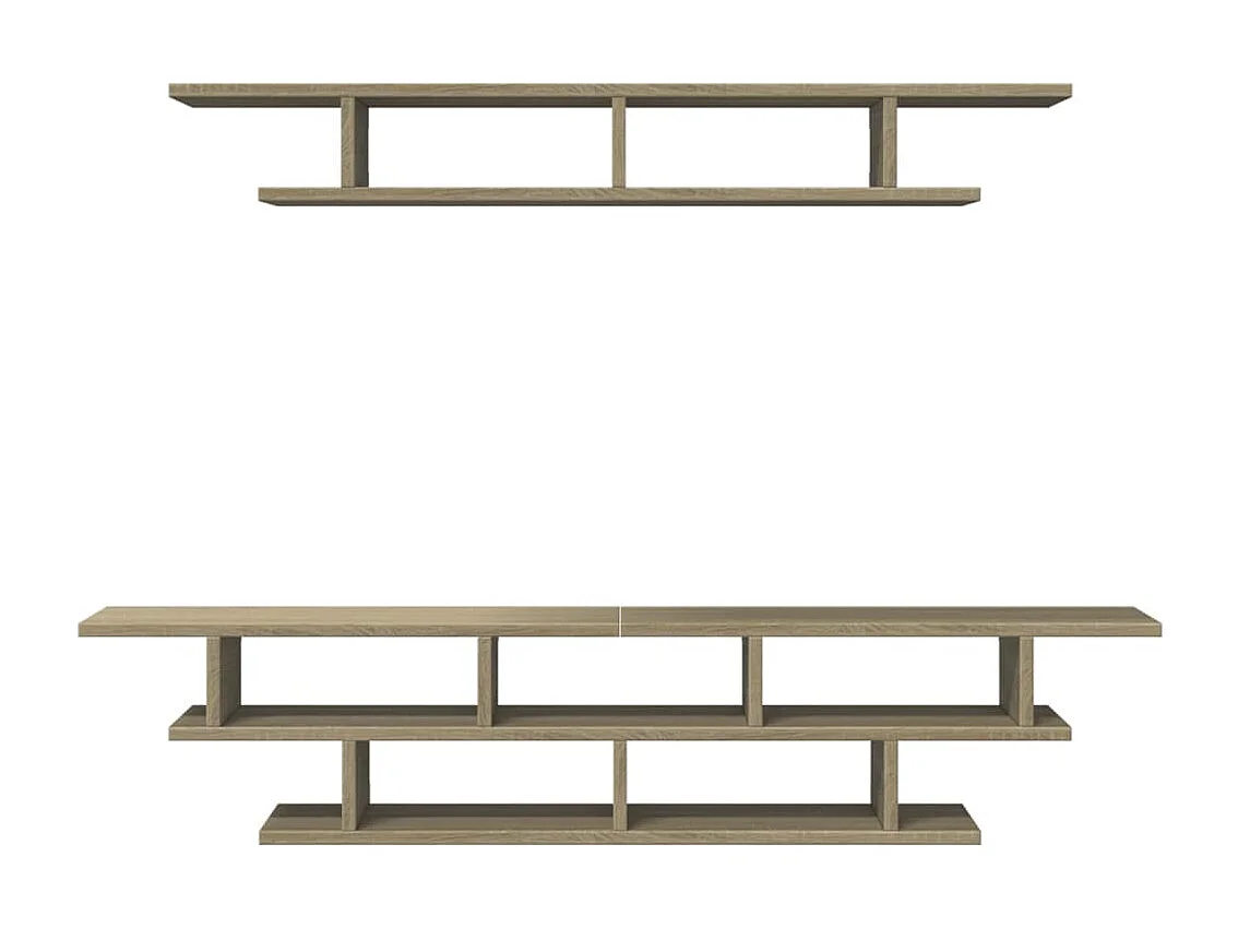 Durmus  Tv-wandmeubelset bewerkt hout sonoma eikenkleurig