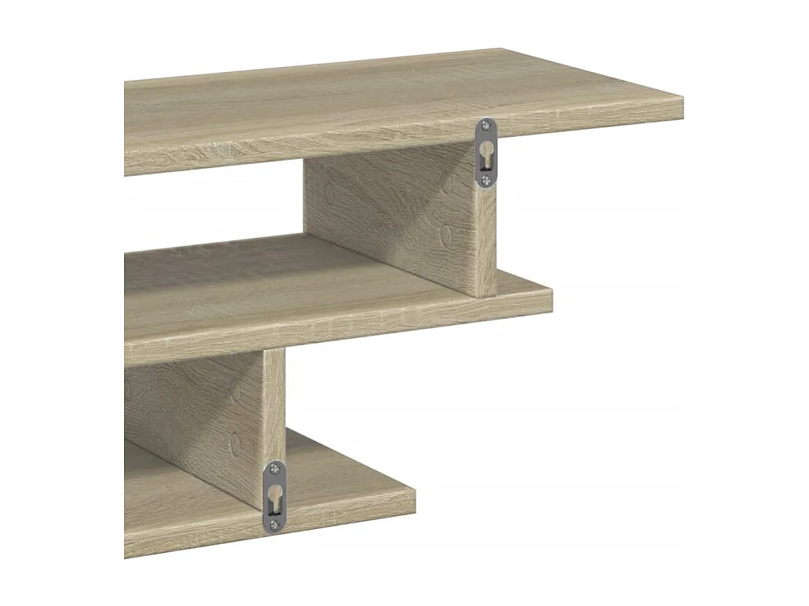 Durmus  Tv-wandmeubelset bewerkt hout sonoma eikenkleurig