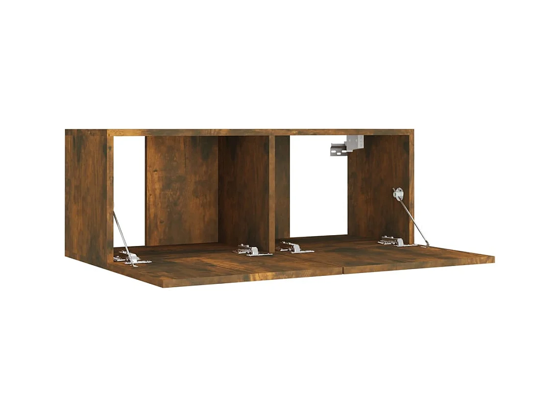 Cloverport  Ensemble de meubles TV 4 pcs Chêne fumé Bois d'ingénierie