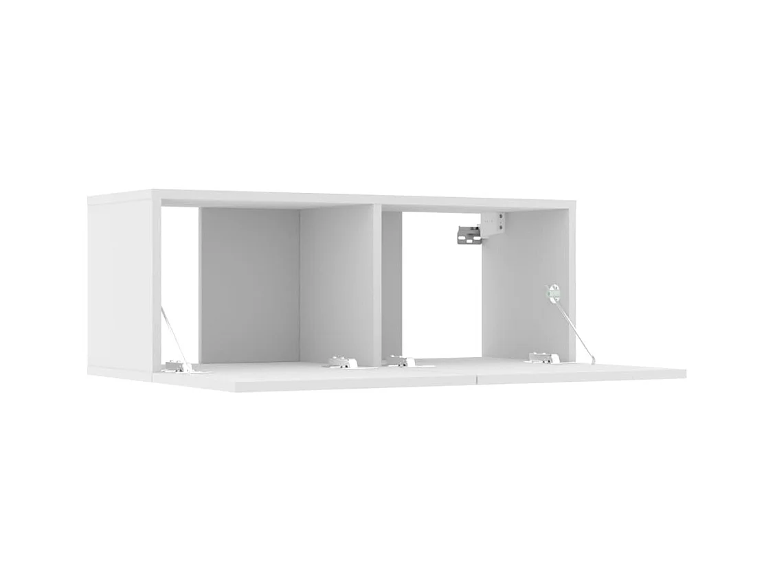 Varde  Set de muebles para TV 8 piezas madera contrachapada blanco