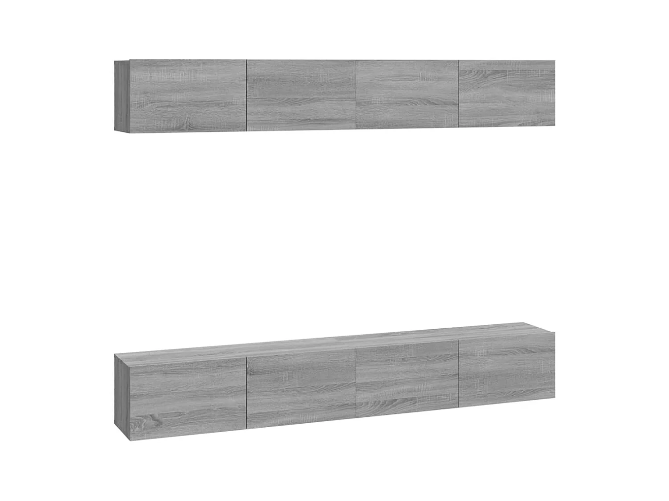 Assumption  Tv-wandmeubels 4 st 100x30x30 cm grijs sonoma eikenkleurig