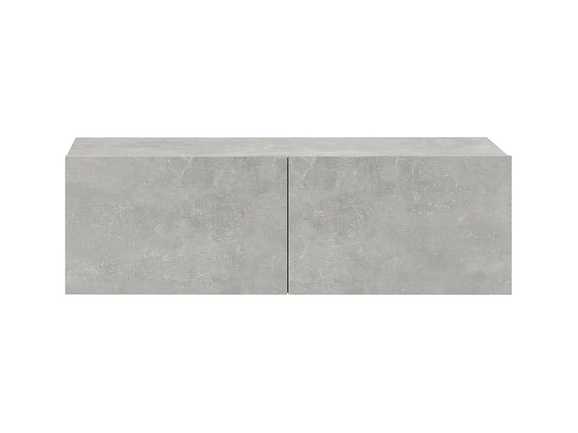 Assumption  Meubles TV muraux 4 pcs Gris béton 100x30x30 cm