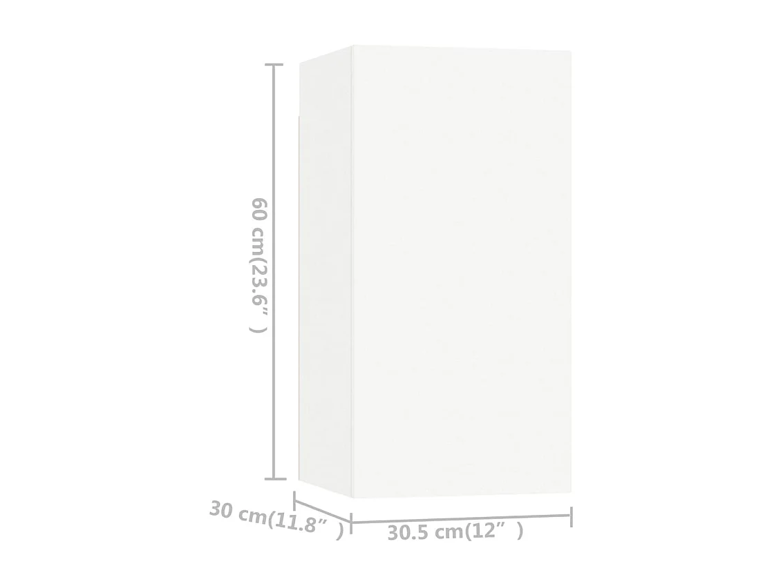 Viena  6-delige Tv-meubelset bewerkt hout wit