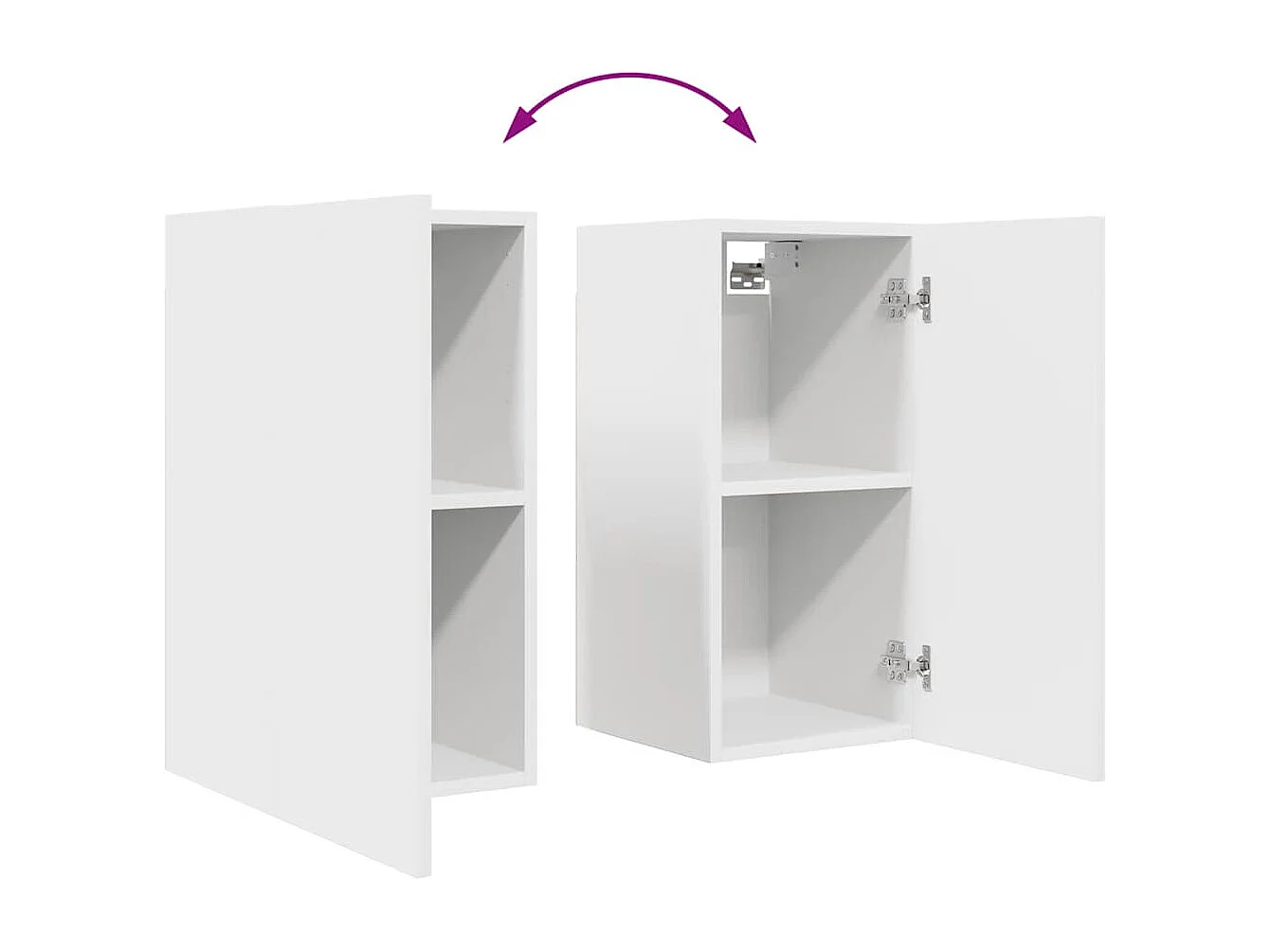 Viena  6-delige Tv-meubelset bewerkt hout wit