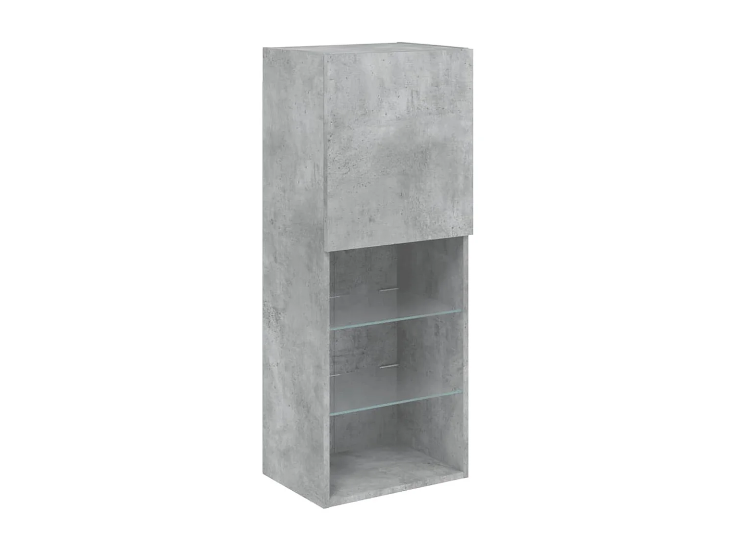 Aylrik  Muebles TV pared con LED 4 pzas madera ingeniería gris hormigón
