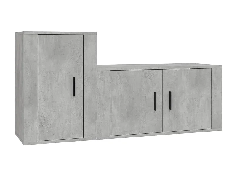 Daniela  Set de muebles de TV 2 pzas madera contrachapada gris hormigón