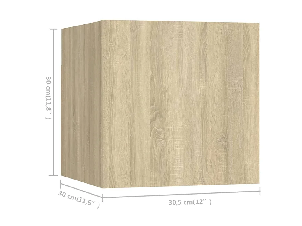 Wheat Ridge  Ensemble de meuble TV 5 pcs Chêne sonoma Bois d'ingénierie