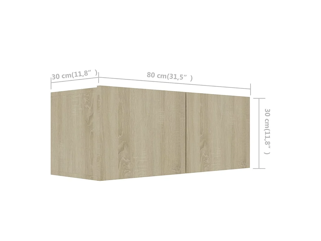Wheat Ridge  Ensemble de meuble TV 5 pcs Chêne sonoma Bois d'ingénierie