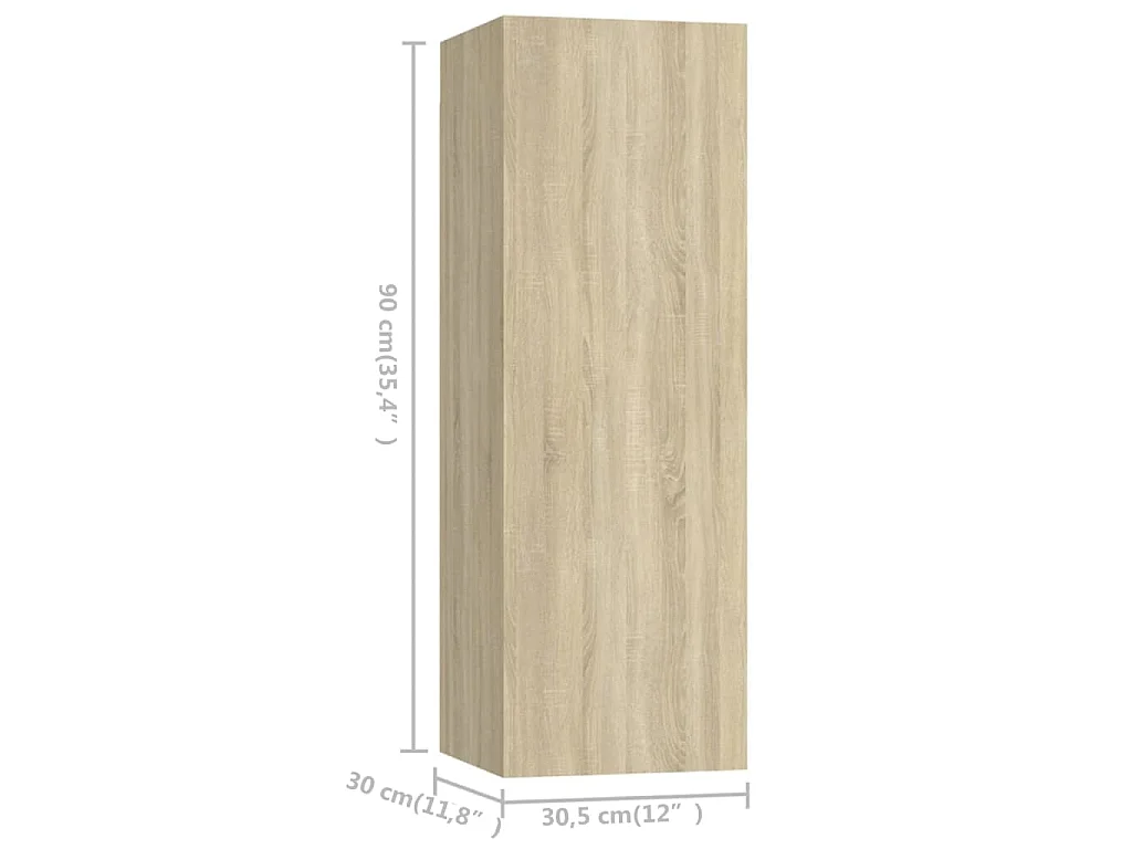 Wheat Ridge  Ensemble de meuble TV 5 pcs Chêne sonoma Bois d'ingénierie