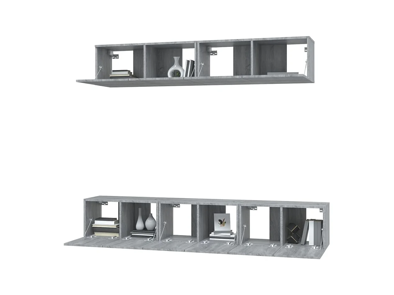 Henriëtte  Ensemble de meubles TV 5 pcs Sonoma gris Bois d'ingénierie