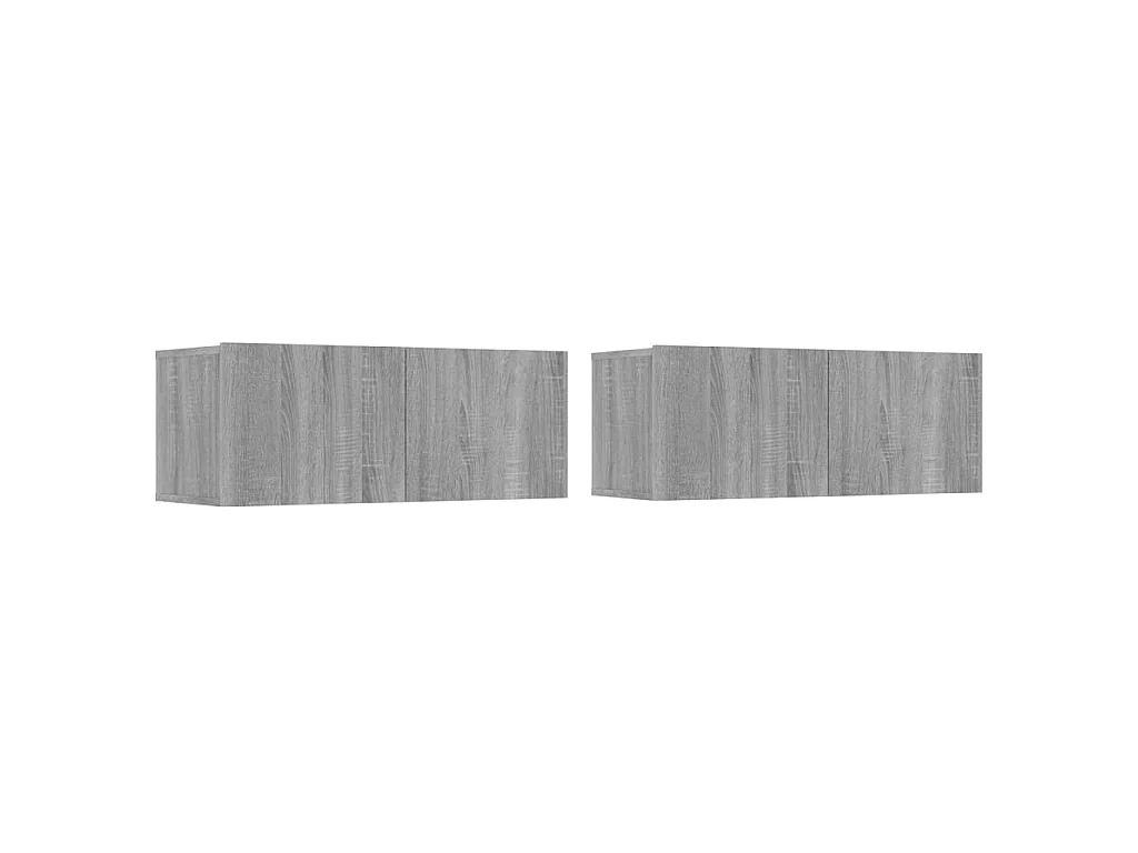 Henriëtte  Set de muebles para TV 5 pzas madera contrachapada gris Sonoma
