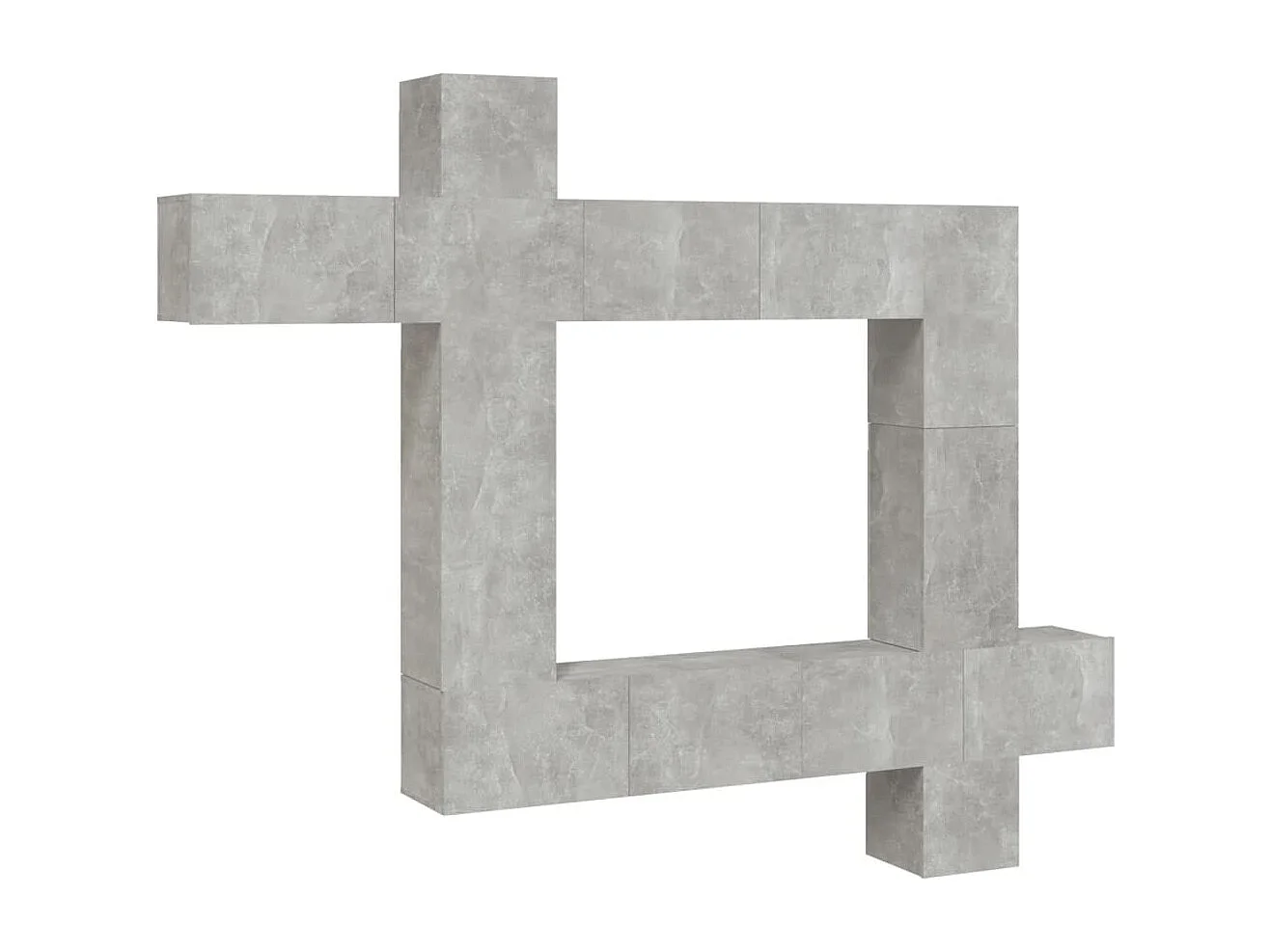 Manal  Ensemble de meubles TV 9 pcs Gris béton Bois d'ingénierie