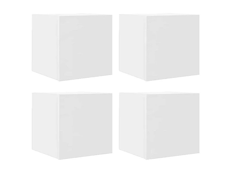 Ahakista  Tv-wandmeubelen 4 st 30,5x30x30 cm wit