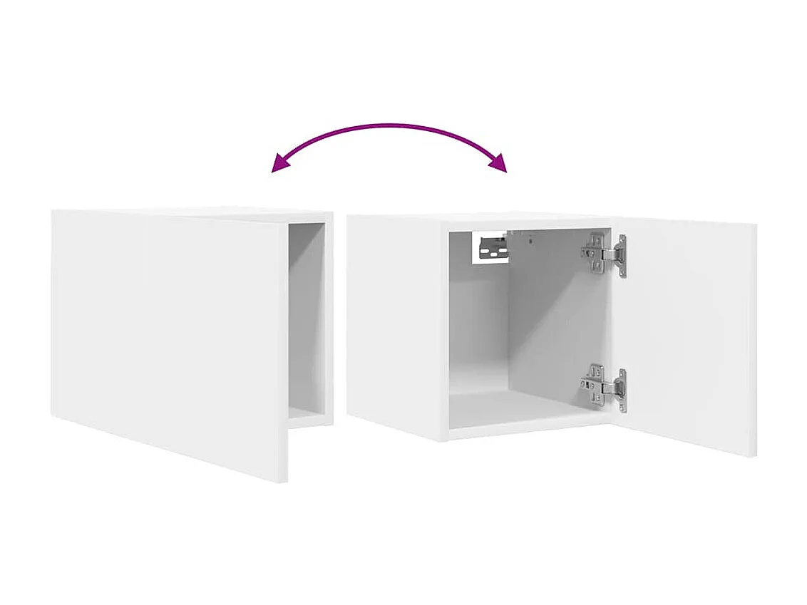 Ahakista  Tv-wandmeubelen 4 st 30,5x30x30 cm wit