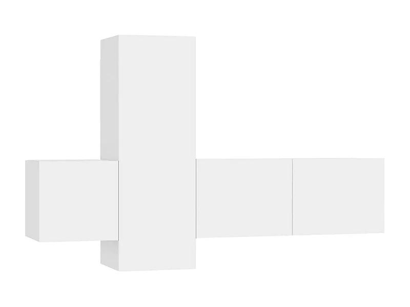 Daingean  Ensemble de meubles TV 3 pcs Blanc Bois d'ingénierie