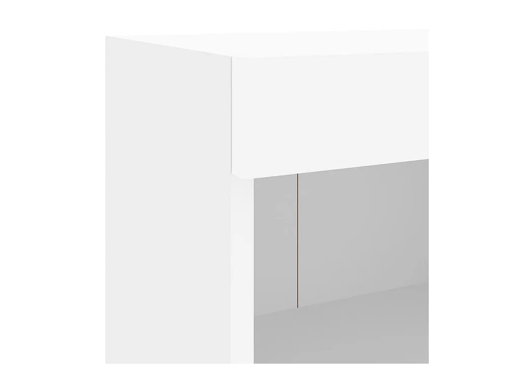 Cecilia Fernanda  Meuble TV muraux 4 pcs avec lumières LED blanc