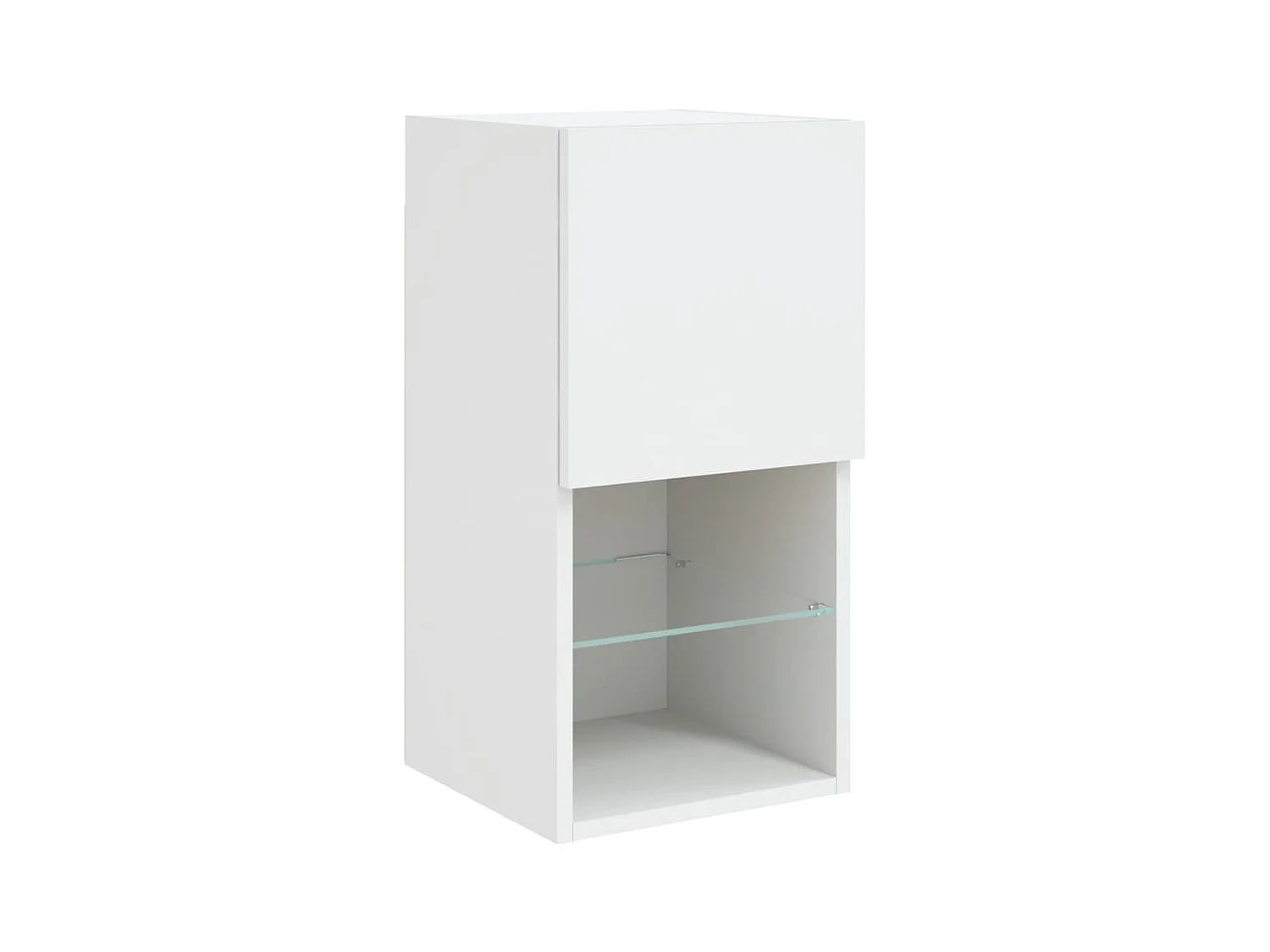 Cecilia Fernanda  Meuble TV muraux 4 pcs avec lumières LED blanc