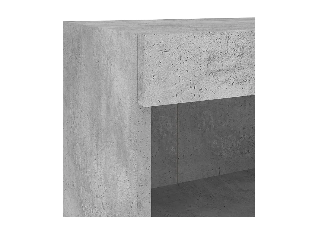 Brisora  Meuble TV muraux 4 pcs avec lumières LED gris béton