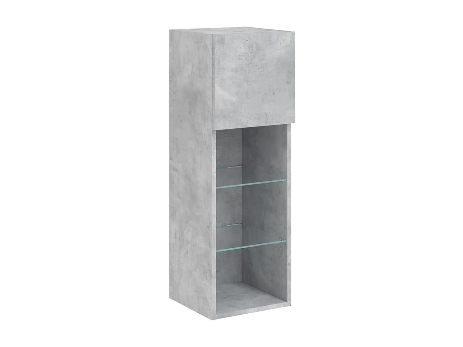 Brisora  Meuble TV muraux 4 pcs avec lumières LED gris béton