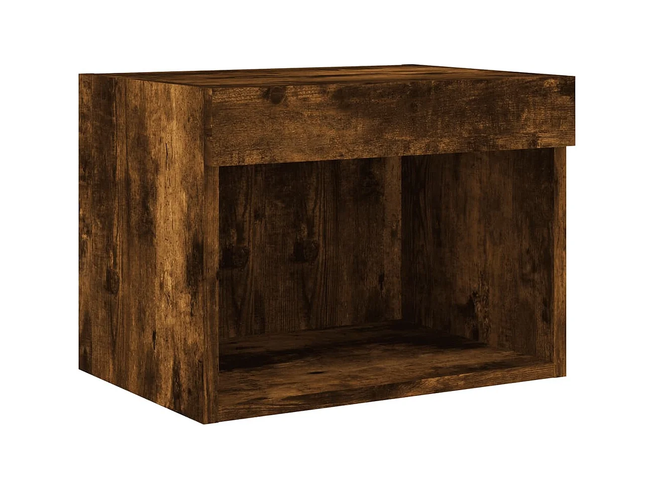 Grynti  Unités murales TV avec LED 5 pcs chêne fumé bois d'ingénierie