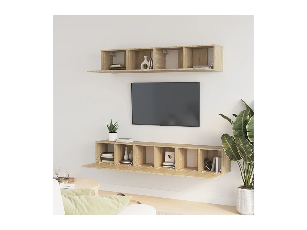 Henriëtte  Ensemble de meubles TV 5 pcs Chêne sonoma Bois d'ingénierie