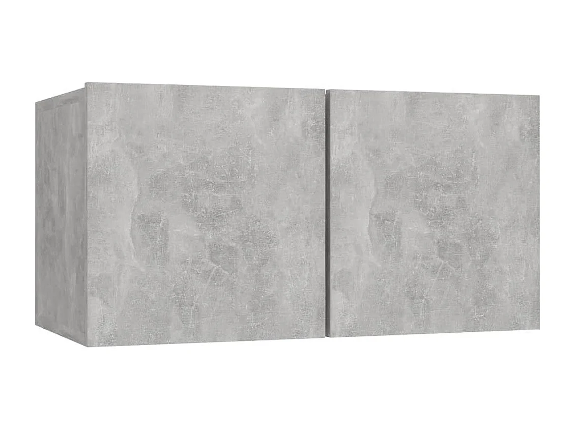 Elwin  Ensemble de meubles TV 4 pcs Gris béton Bois d'ingénierie