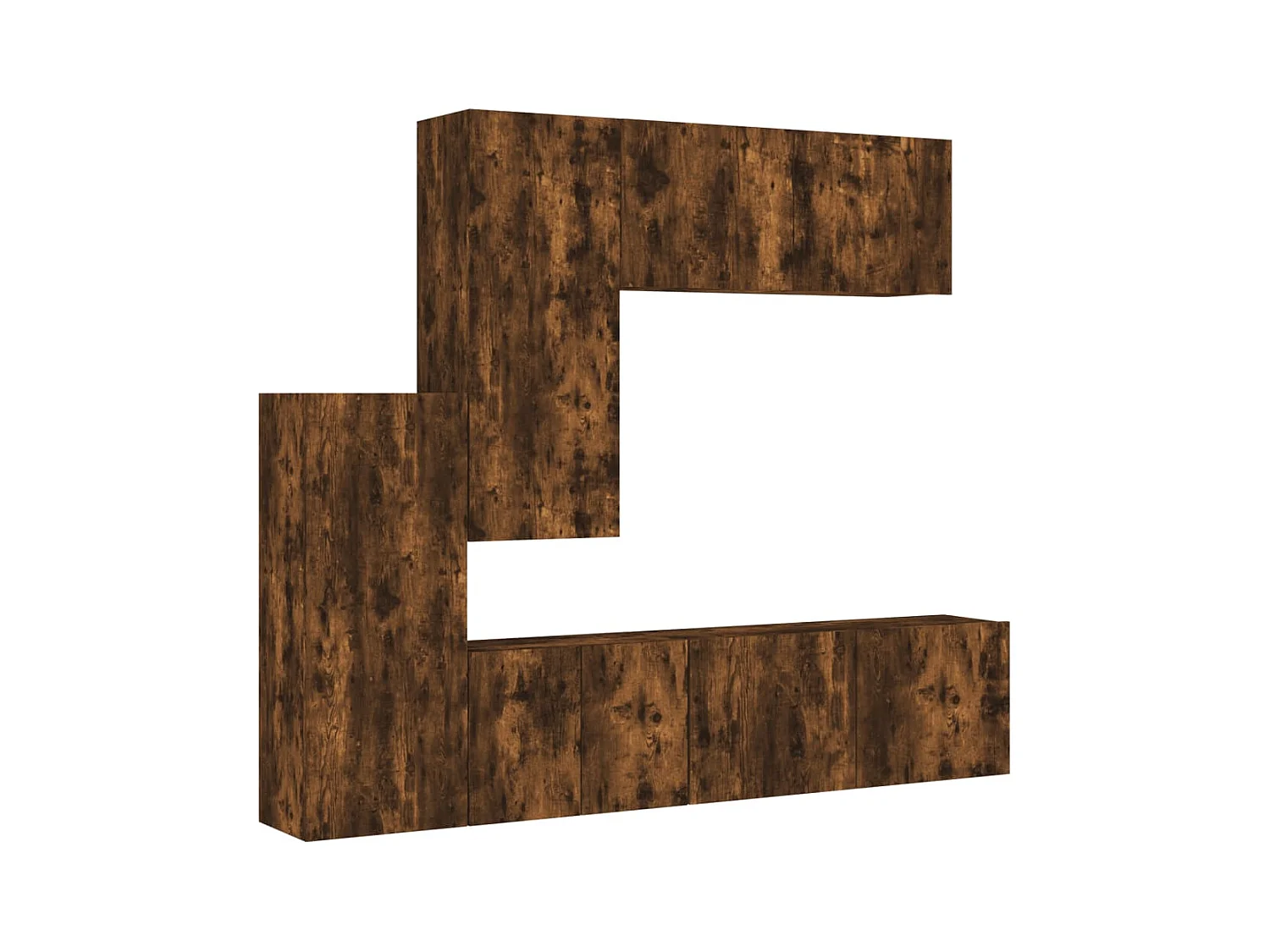 Tjalva  Unités murales TV 5 pcs chêne fumé bois d'ingénierie