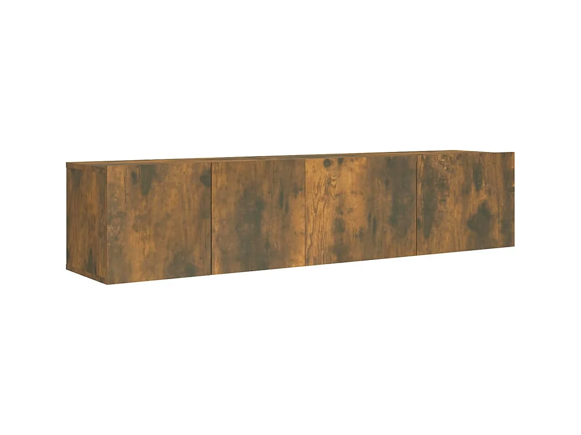 Olivia  Ensemble de meubles TV 2 pcs Chêne fumé Bois d'ingénierie