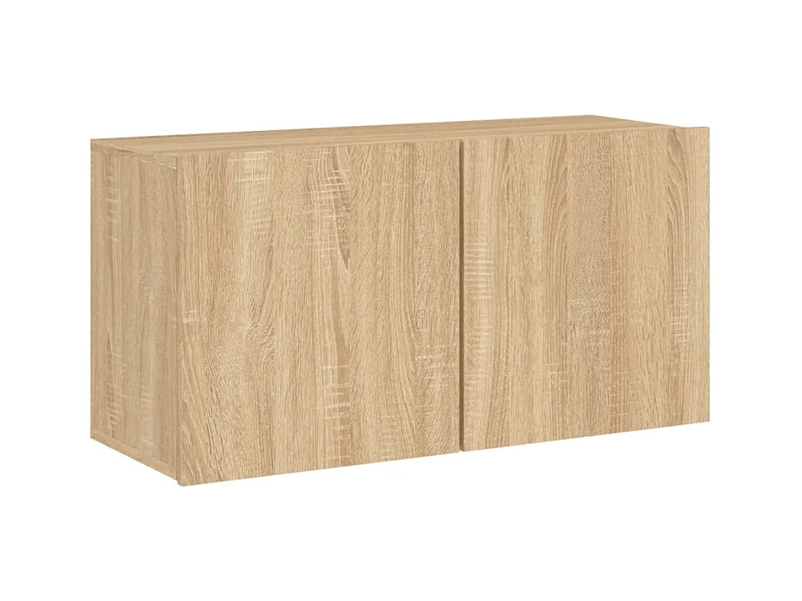 Burr Ridge  Unités murales TV 5 pcs chêne sonoma bois d'ingénierie