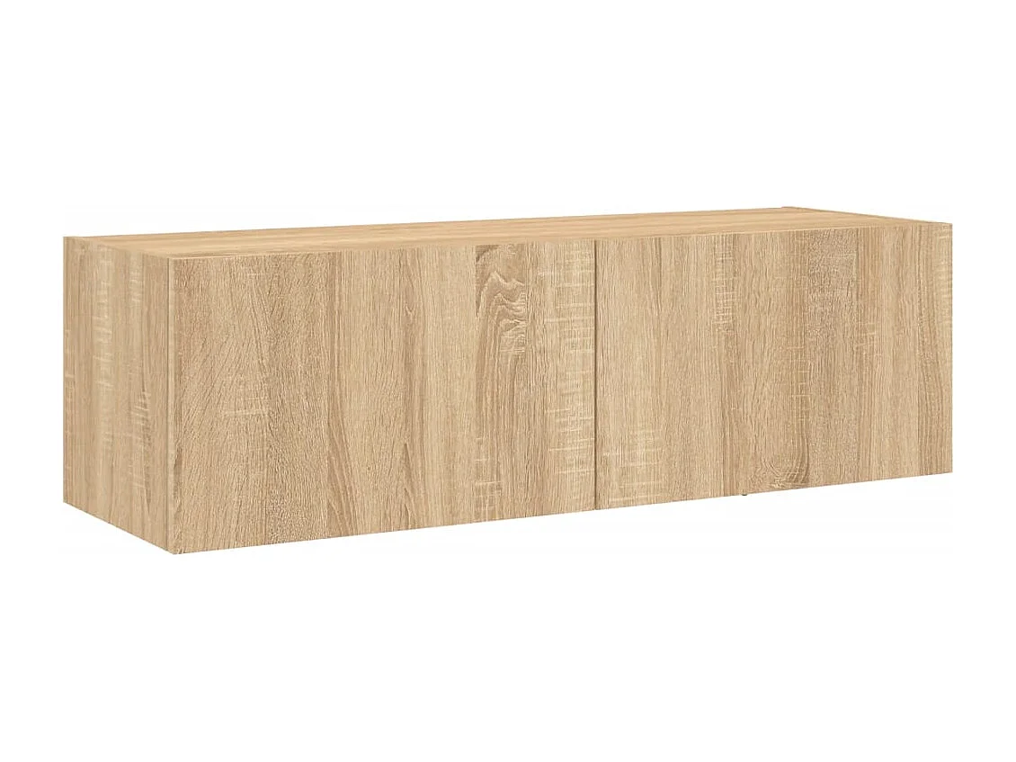 Ugo Gianluca  Meuble TV muraux 3 pcs avec lumières LED chêne sonoma