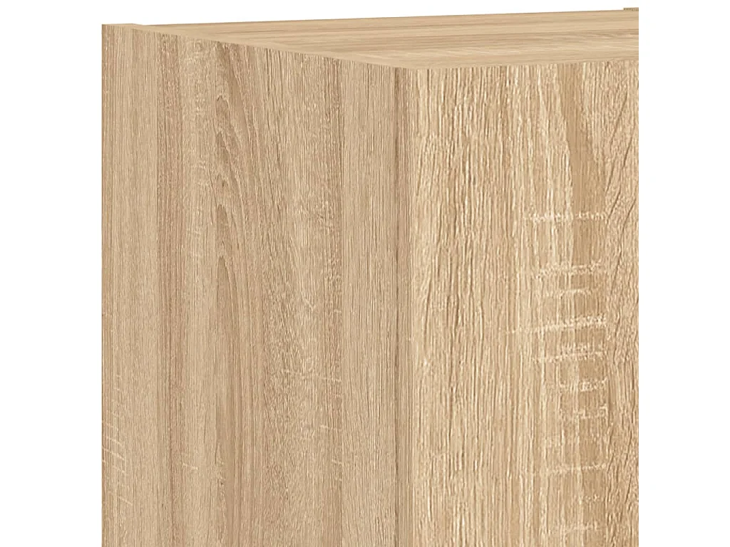 Ugo Gianluca  Meuble TV muraux 3 pcs avec lumières LED chêne sonoma