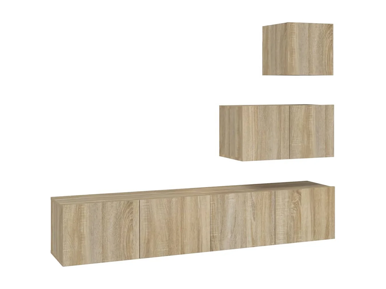 Jean-Louis  Ensemble de meubles TV 4 pcs Chêne sonoma Bois d'ingénierie