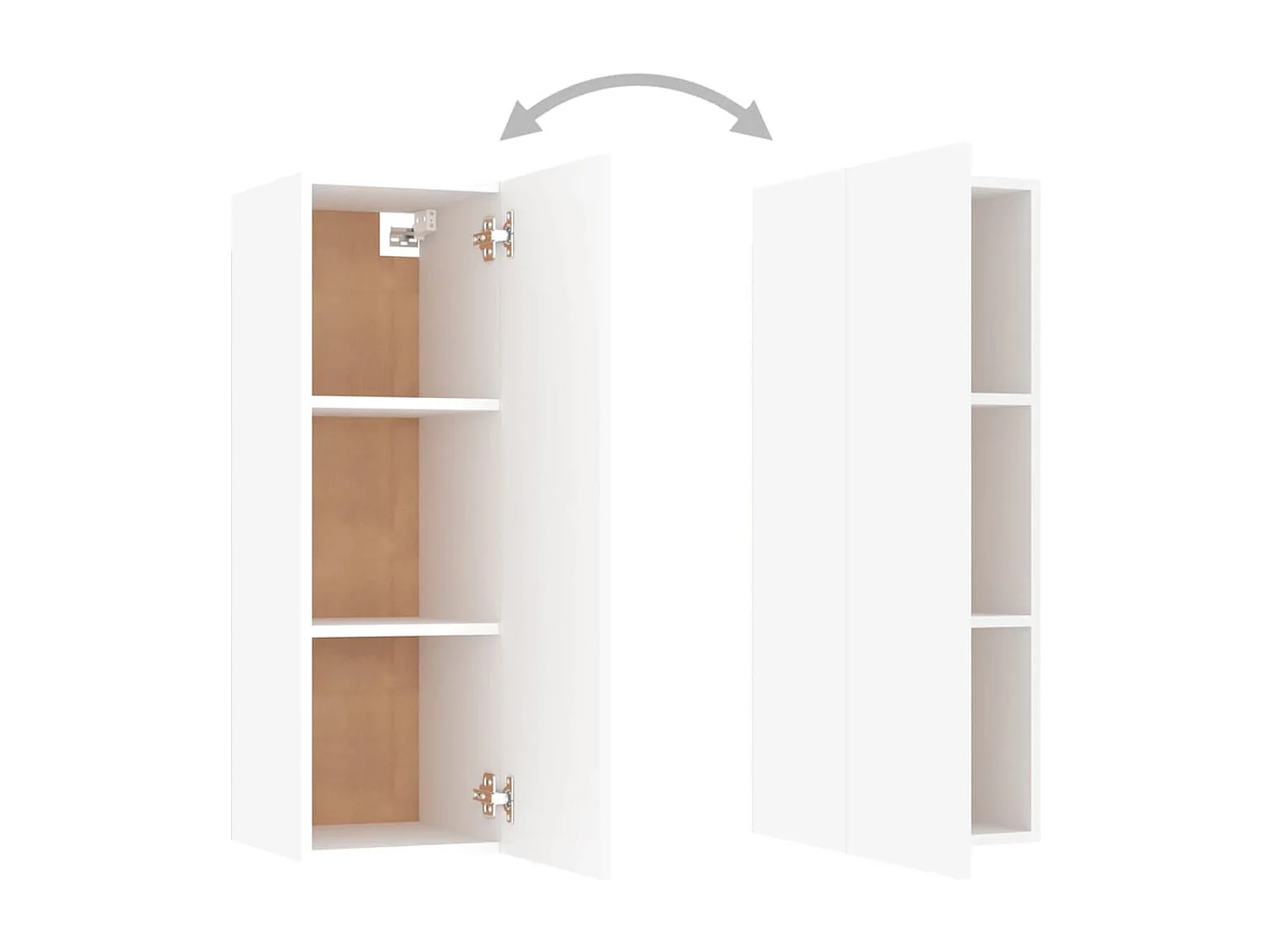 Jean  10-delige Tv-meubelset bewerkt hout wit