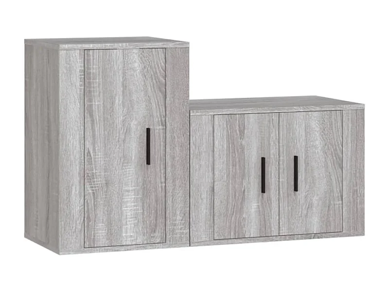 Rynira  Ensemble de meubles TV 2 pcs Sonoma gris Bois d'ingénierie
