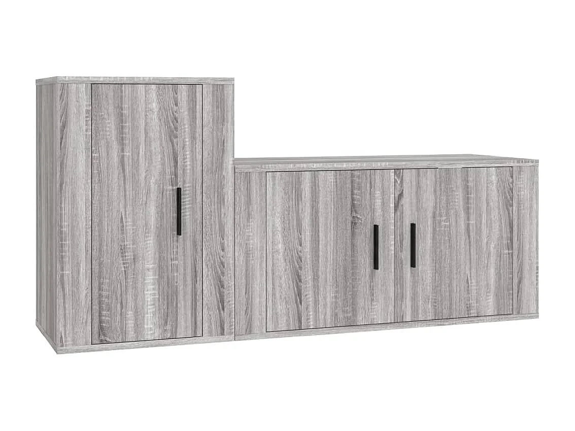 Daniela  Ensemble de meubles TV 2 pcs Sonoma gris Bois d'ingénierie
