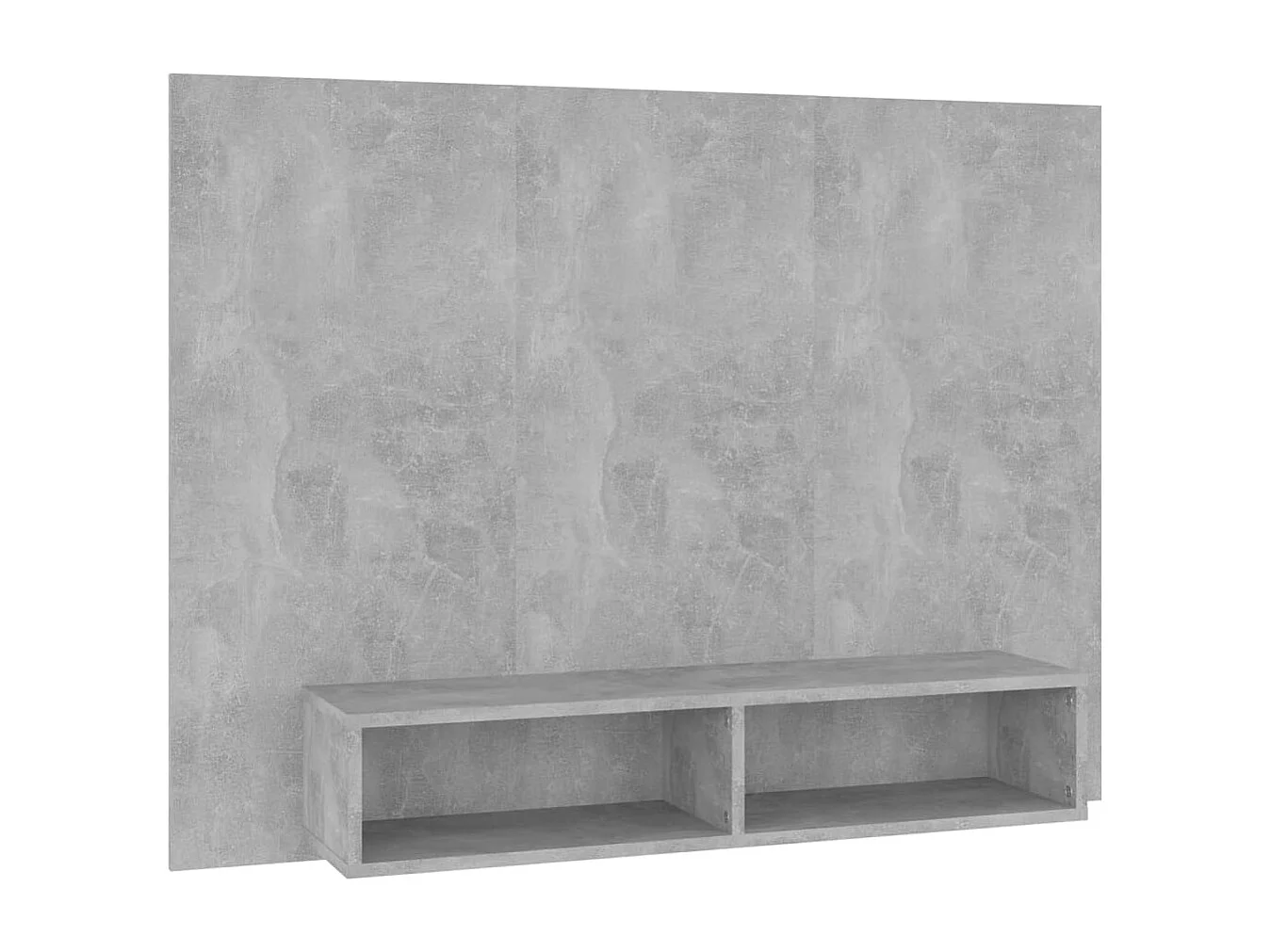 Louis-Clément  Mueble de TV de pared contrachapado gris hormigón 120x23,5x90cm