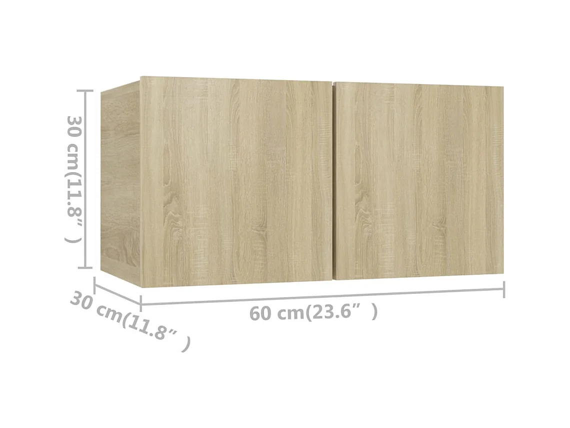 Lois  Set de muebles salón TV 6 pzas madera ingeniería roble Sonoma