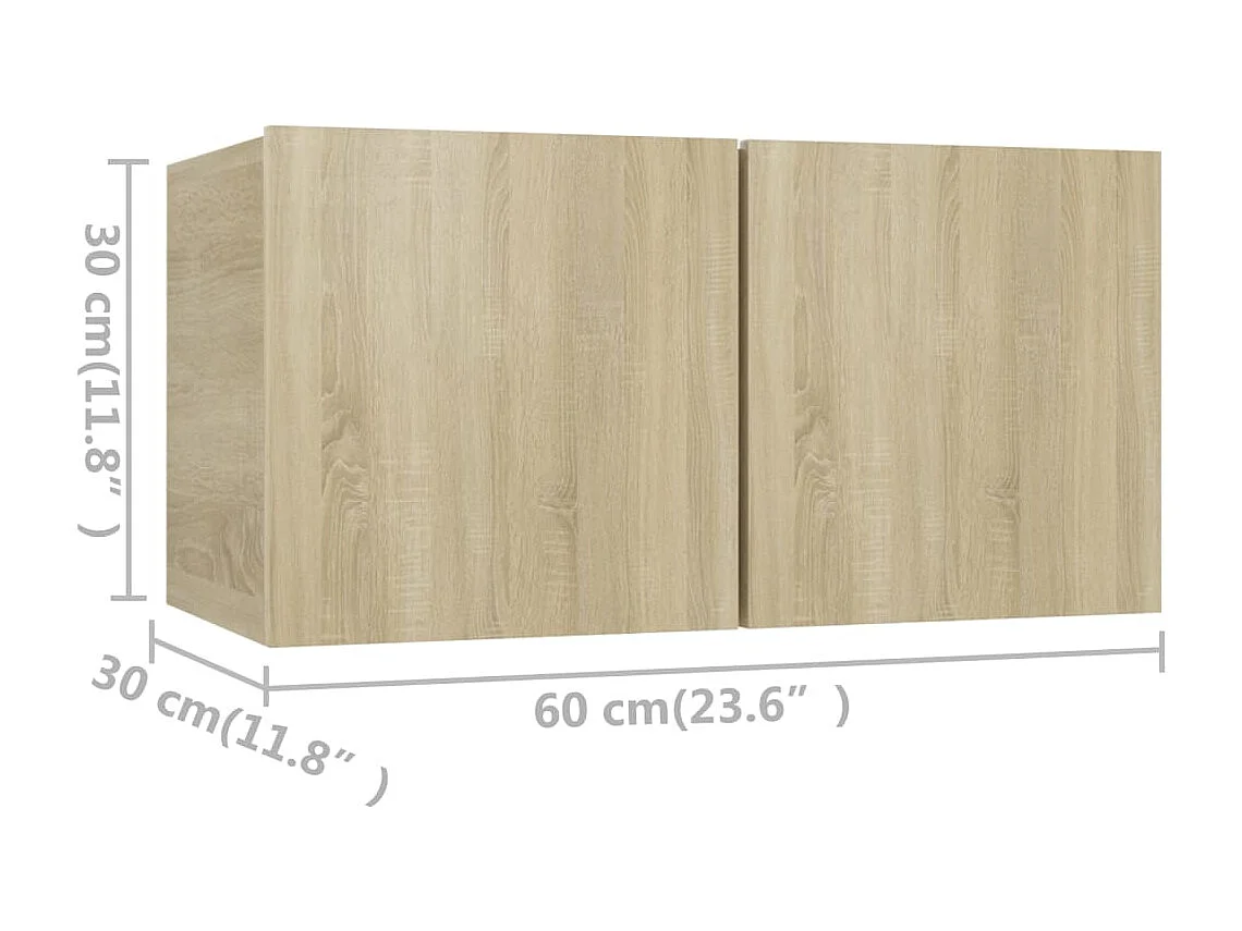 Lois  Ensemble de meuble TV 6 pcs Chêne sonoma Bois d'ingénierie