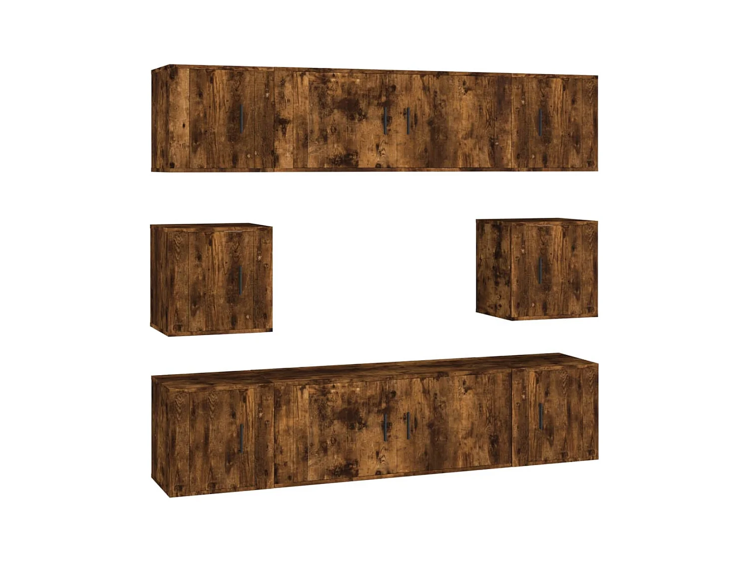 Ywar  Ensemble de meubles TV 8 pcs Chêne fumé Bois d'ingénierie